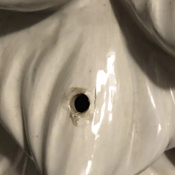 Vintage White Ceramic Christmas Tree Inset Nativity 13" Tall No Base - Picture 7 of 10